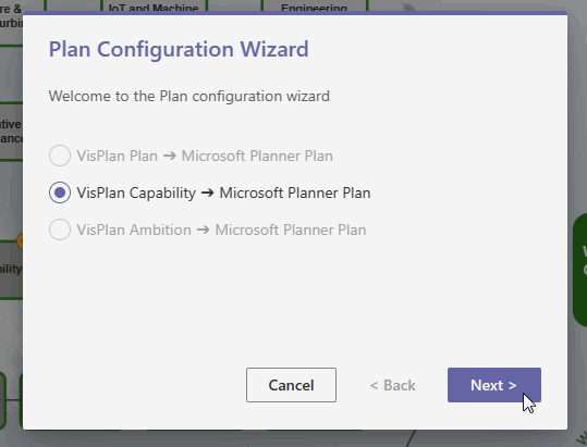 Plan Configuration Wizard