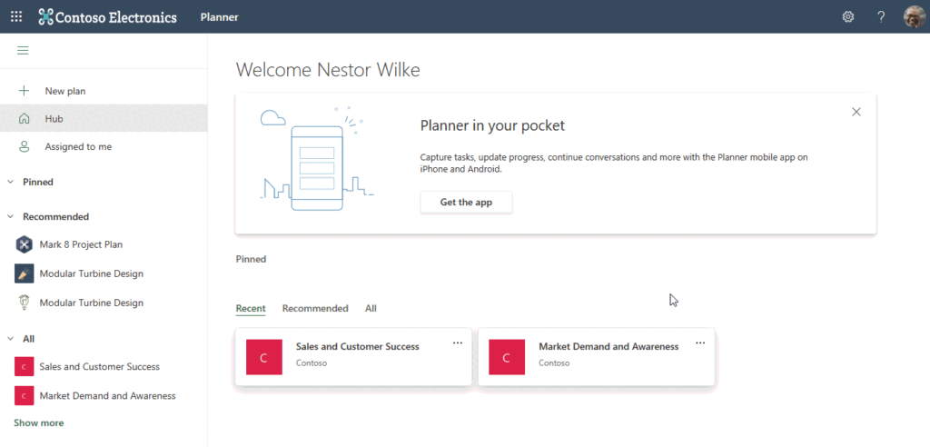 Microsoft Planner Plans made by VisPlan